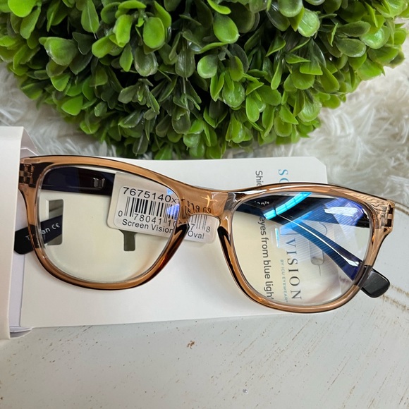 Screen vision Blue light glasses brown frames new - Picture 3 of 7